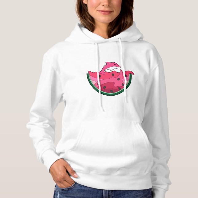 Dolphin with Watermelon Hoodie (Front)