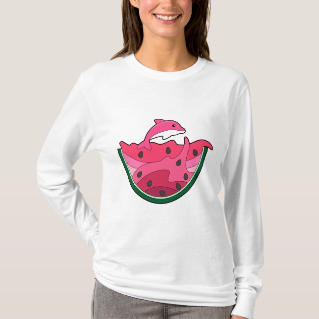 Dolphin with Watermelon T-Shirt (Front)