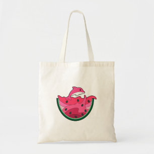 Dolphin with Watermelon Tote Bag
