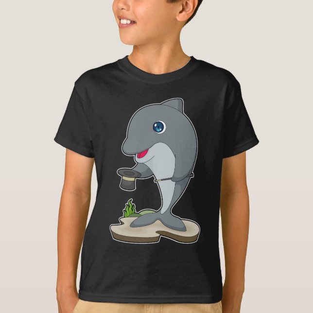 Dolphin Wizard Cylinder T-Shirt (Front)