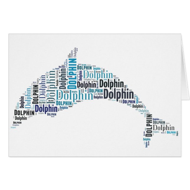 Dolphin Word Art (Front Horizontal)