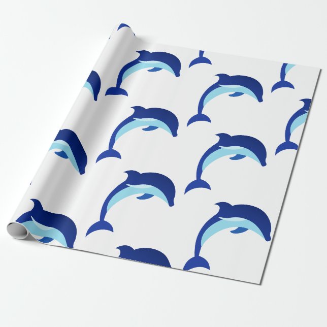 Dolphin  wrapping paper (Unrolled)