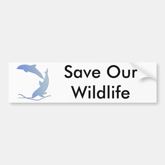Dolphine's Save Our Wildlife Bumper Sticker (Front)