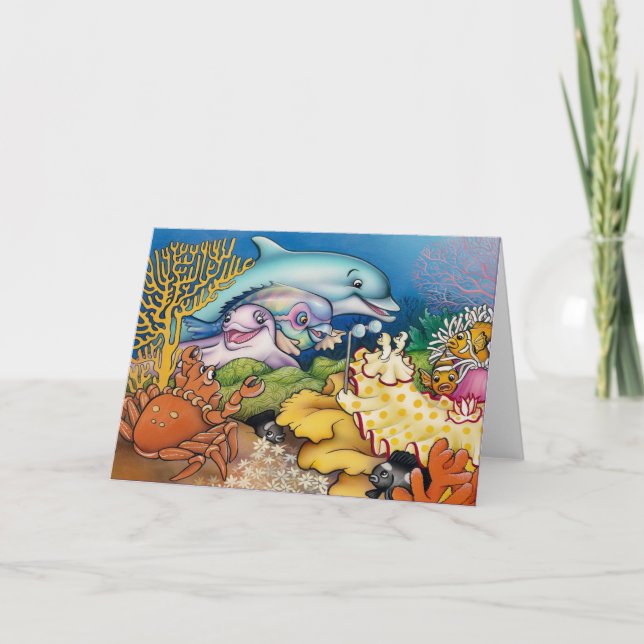 Dolphins and Friends Card (Front)