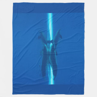 Dolphins and reflections fleece blanket