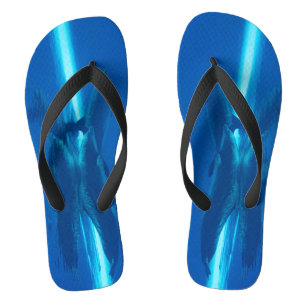 Dolphins and reflections  flip flops