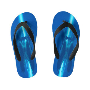 Dolphins and reflections  kid's flip flops