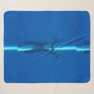 Dolphins and reflections sherpa blanket