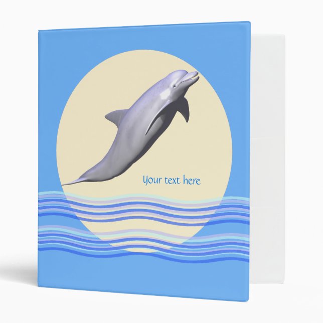 Dolphins and Sun and Waves Binder (Front/Inside)