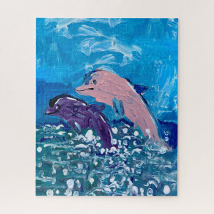 Dolphins "Art by Kids" Jigsaw Puzzle