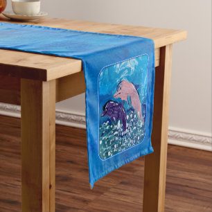 Dolphins "Art by Kids" Short Table Runner