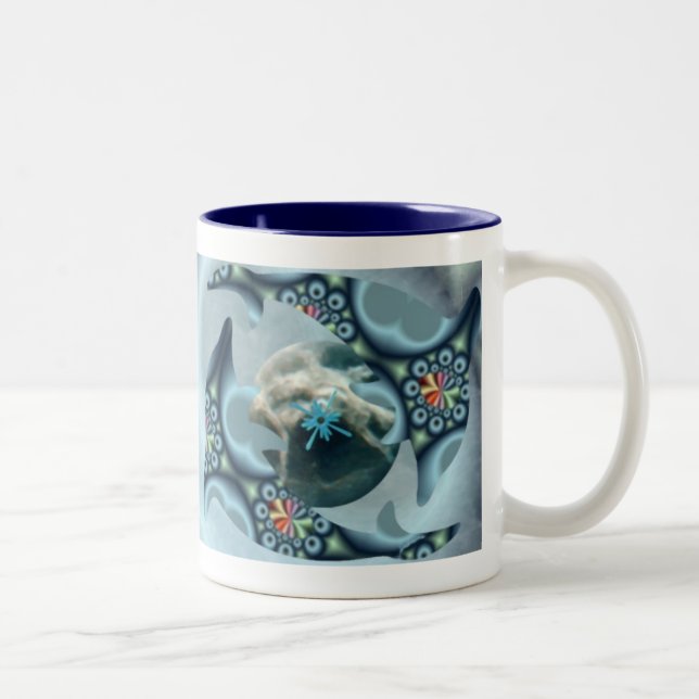 Dolphins at Dione Two-Tone Coffee Mug (Right)