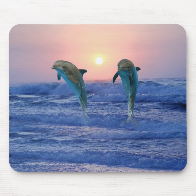 Dolphins at sunrise mouse pad (Front)