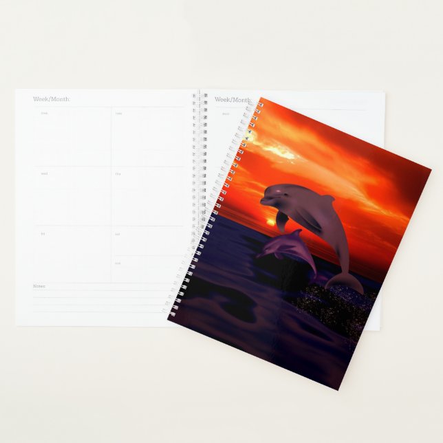 Dolphins at Sunset Planner (Display)