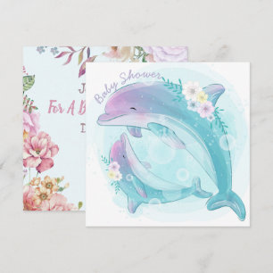 Dolphins Baby Shower Invitation
