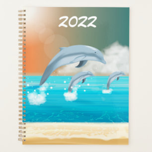 dolphins breaching in the ocean planner