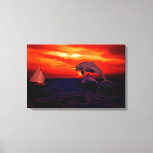 Dolphins Canvas Print