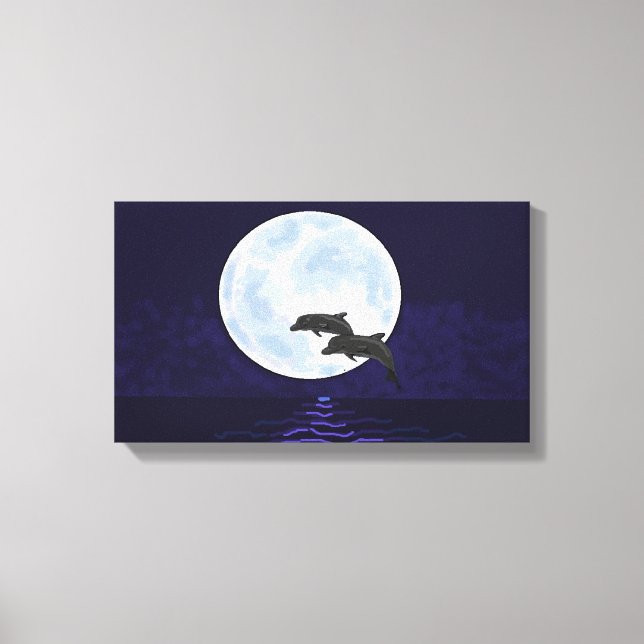 Dolphins Canvas Print (Front)