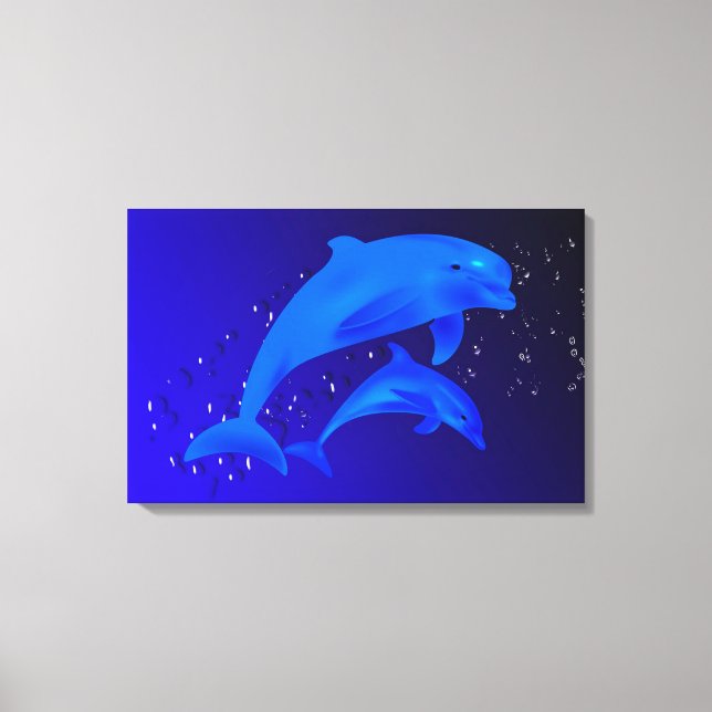 Dolphins Canvas Print (Front)