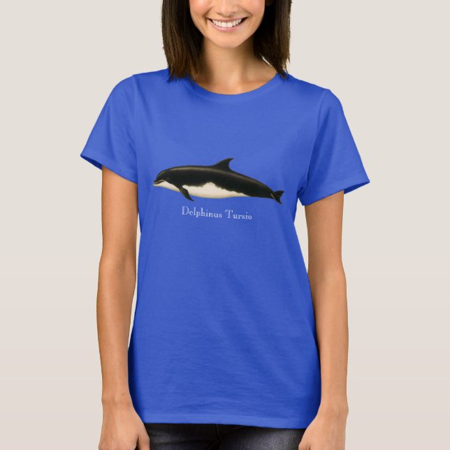Dolphins Delphinus Tursio, Vintage Marine Animals T-Shirt (Front)