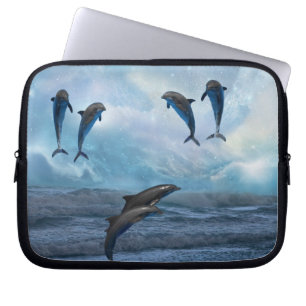 Dolphins fantasy laptop sleeve