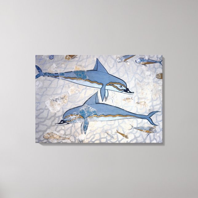 Dolphins (fresco) canvas print (Front)