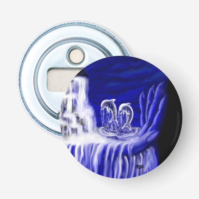 Dolphins , Hand of Times Bottle Opener (Front)
