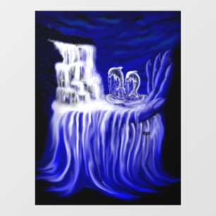 Dolphins , Hand of Times Window Cling