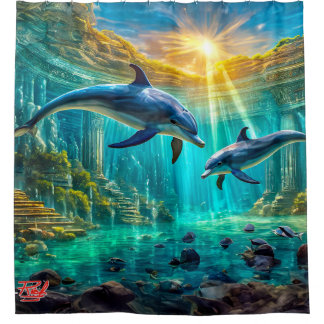 Dolphins in Atlantis Design by Rich AMeN Gill