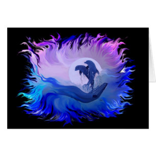 Dolphins in the moonlight