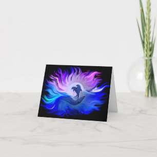 Dolphins in the Moonlight Holiday Card