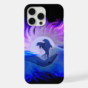 Dolphins in the Moonlight iPhone 15 Pro Max Case
