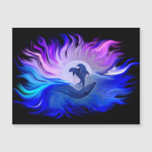 Dolphins in the Moonlight Magnetic Card