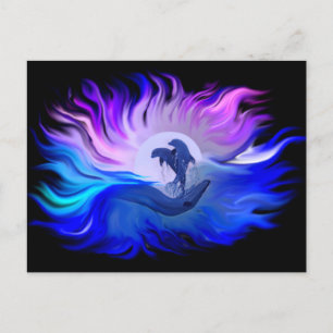 Dolphins in the Moonlight Postcard