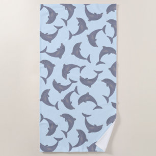 Dolphins in the Sea Pattern Beach Towel