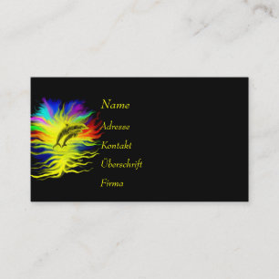 Dolphins in the sun business card