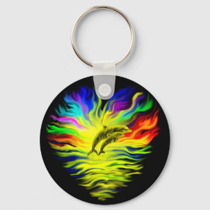 Dolphins in the Sunshine Keychain