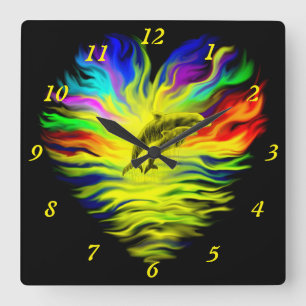 Dolphins in the Sunshine Square Wall Clock
