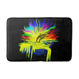 Dolphins in the Sunshine with Hand Bath Mat