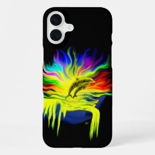 Dolphins in the Sunshine with Hand iPhone 16 Plus Case