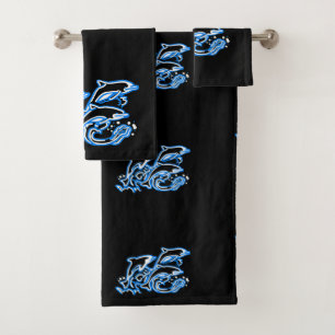 Dolphins in the Waves Bath Towel Set
