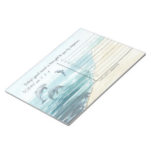 Dolphins Jumping Water Watercolor Custom To-Do Notepad