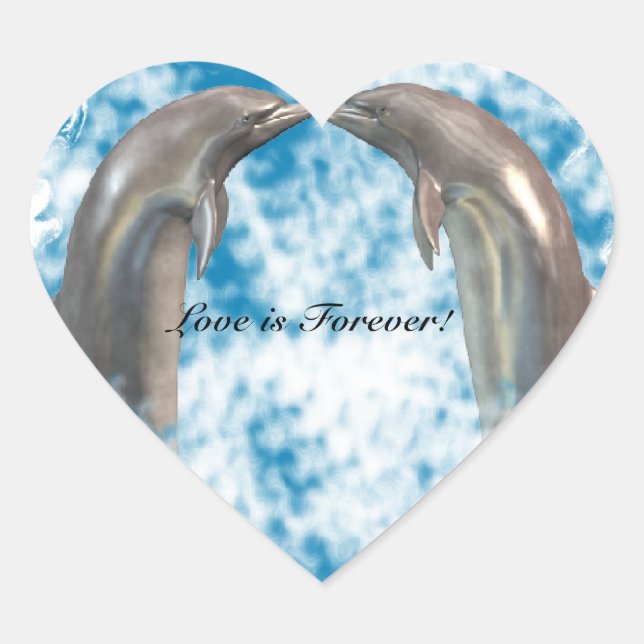 Dolphins Kissing Stickers (Front)