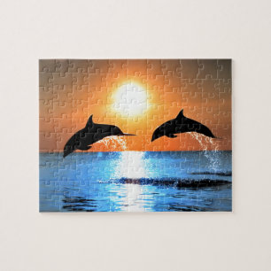 Dolphins Leaping Jigsaw Puzzle