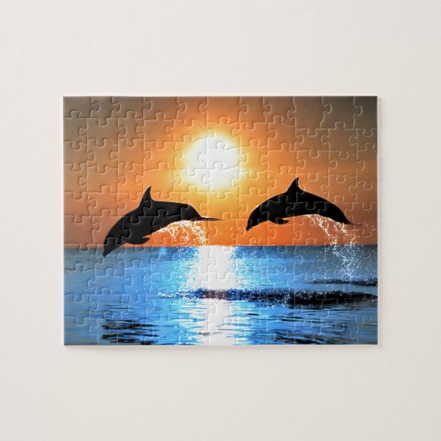 Dolphins Leaping Jigsaw Puzzle (Horizontal)