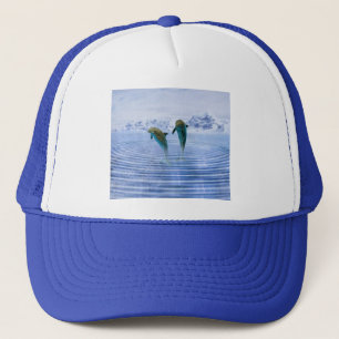 Dolphins make ripples trucker hat
