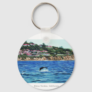 Dolphins Near Palos Verdes Keychain