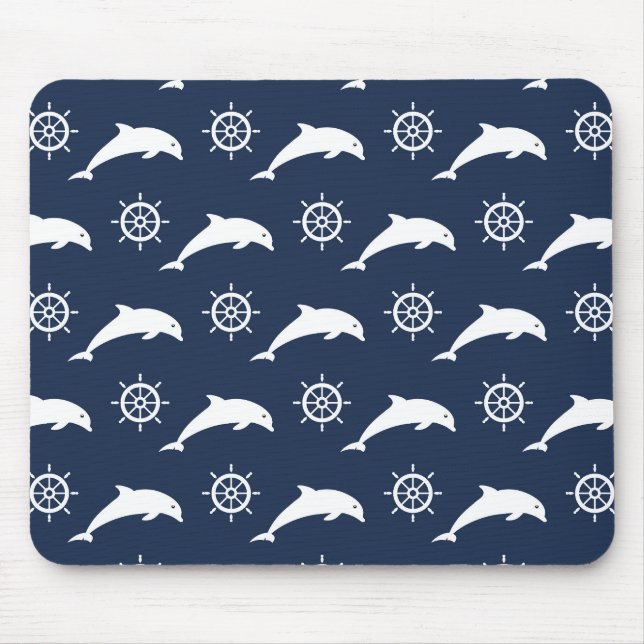 Dolphins On Parade Pattern Mouse Pad (Front)