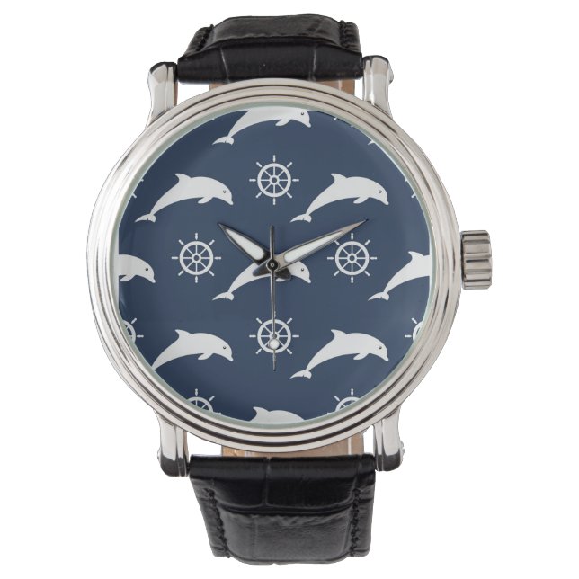 Dolphins On Parade Pattern Watch (Front)