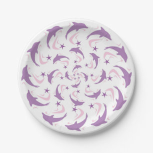 Dolphins Paper Plate